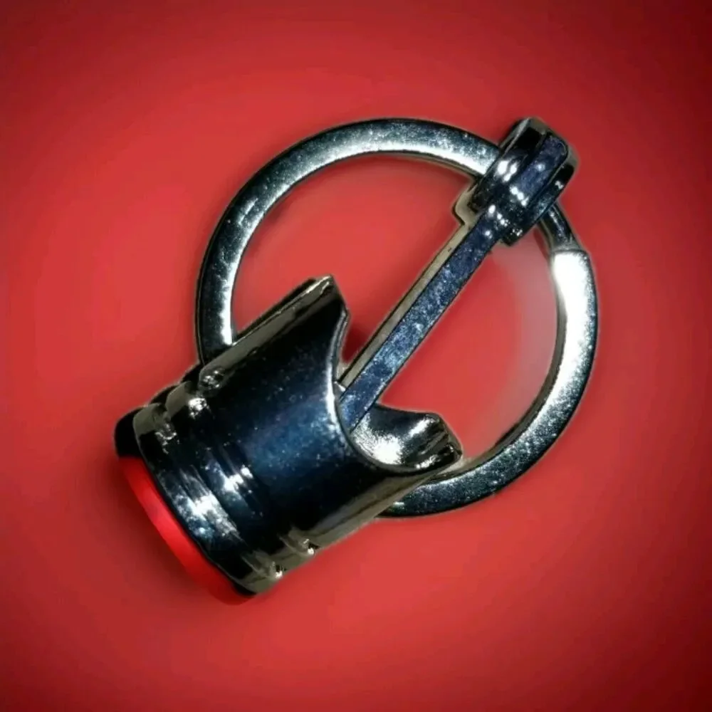 Engine Piston Turbo Car Part Keychain Automotive Car Keyring Silvertone New